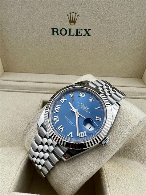 rolex azzurro grigio|2021 rolex datejust 41.